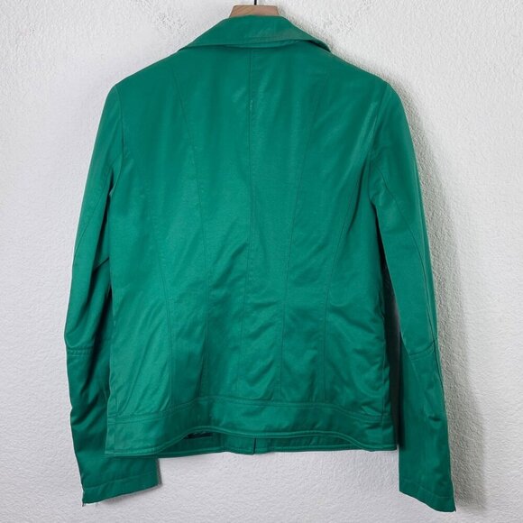 Laundry by Shelli Segal Green Moto Jacket – Size Medium - Picture 9 of 9